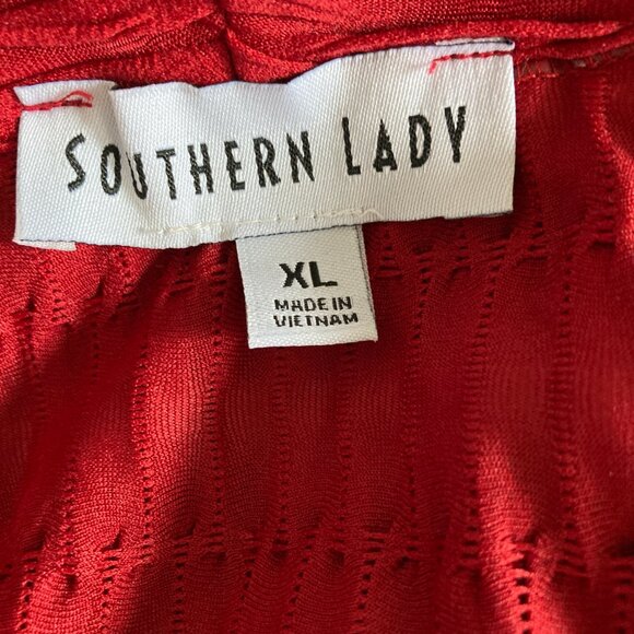 Southern Lady Red Cardigan Extra Large XL - Picture 4 of 6